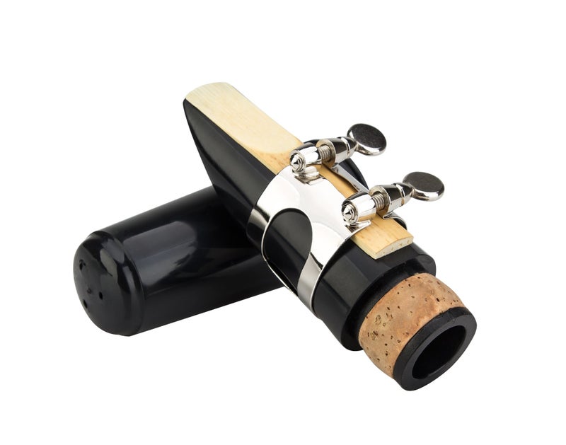 Glory Clarinet Mouthpiece Kit with Ligature,one reed and Plastic Cap,Black - Image 1